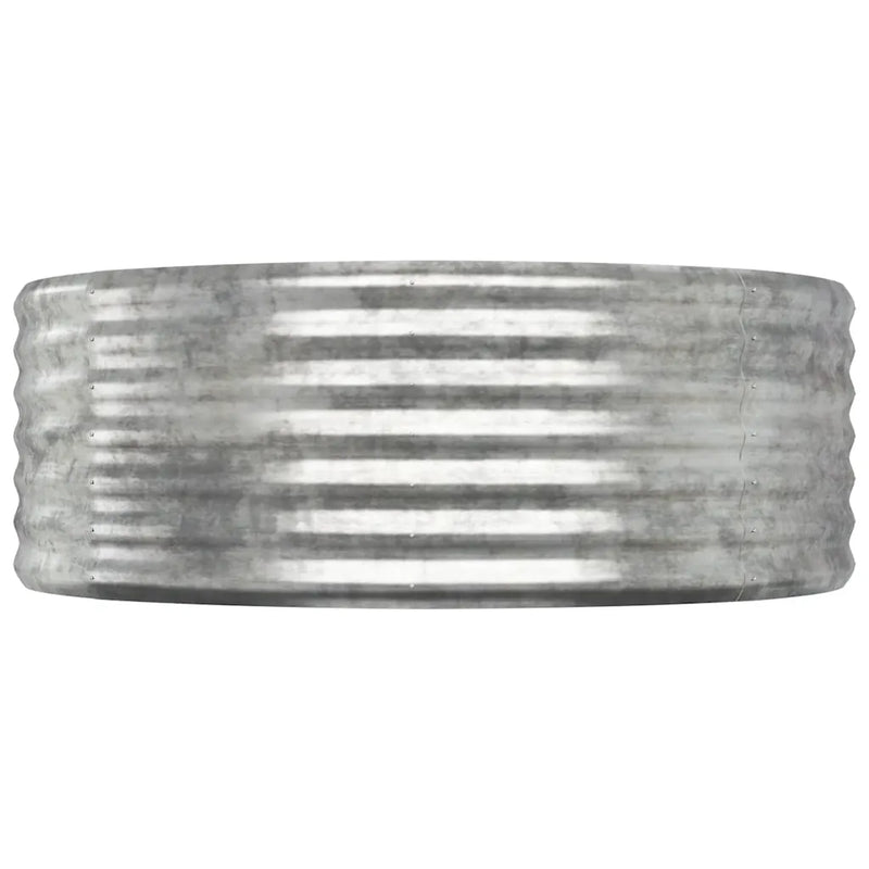 Garden Raised Bed Galvanised Steel 100x100x36 cm Silver