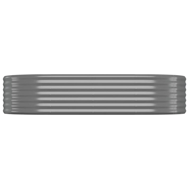 vidaXL Garden Raised Bed Galvanised Steel 175x100x36 cm Grey