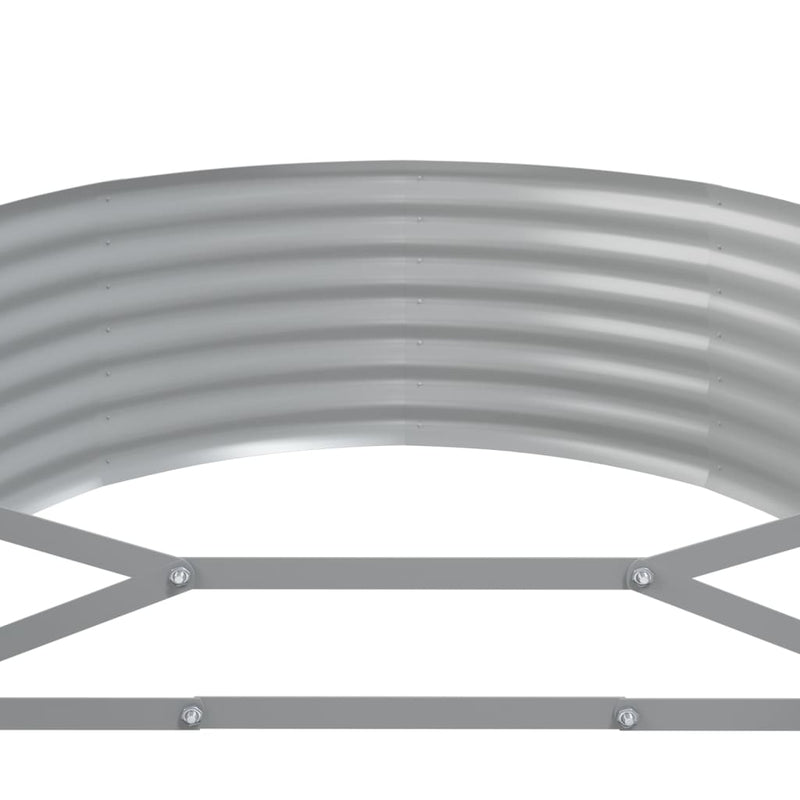 vidaXL Garden Raised Bed Galvanised Steel 175x100x36 cm Grey