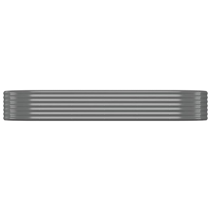 vidaXL Garden Raised Bed Galvanised Steel 249x100x36 cm Grey
