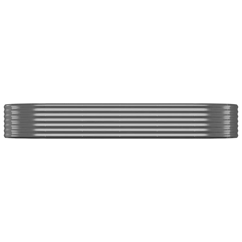 vidaXL Garden Raised Bed Galvanised Steel 249x100x36 cm Anthracite