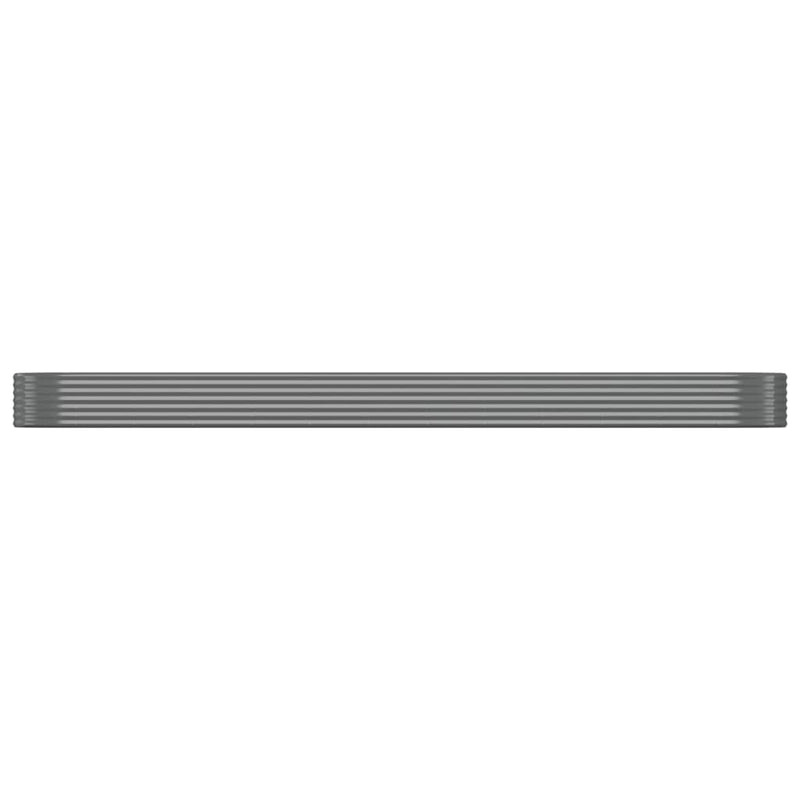 vidaXL Garden Raised Bed Galvanised Steel 507x100x36 cm Grey