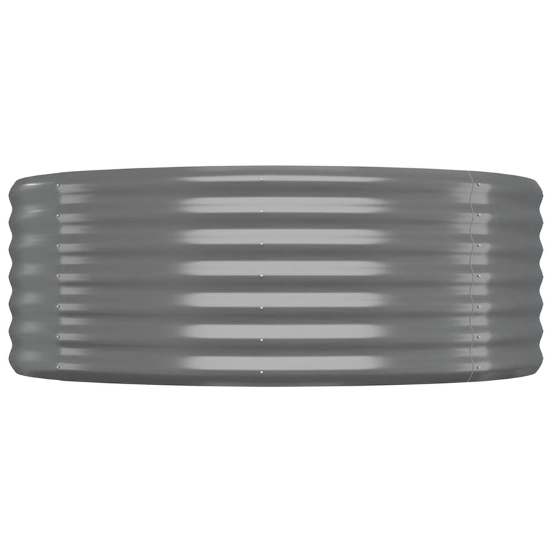 vidaXL Garden Raised Bed Galvanised Steel 507x100x36 cm Grey
