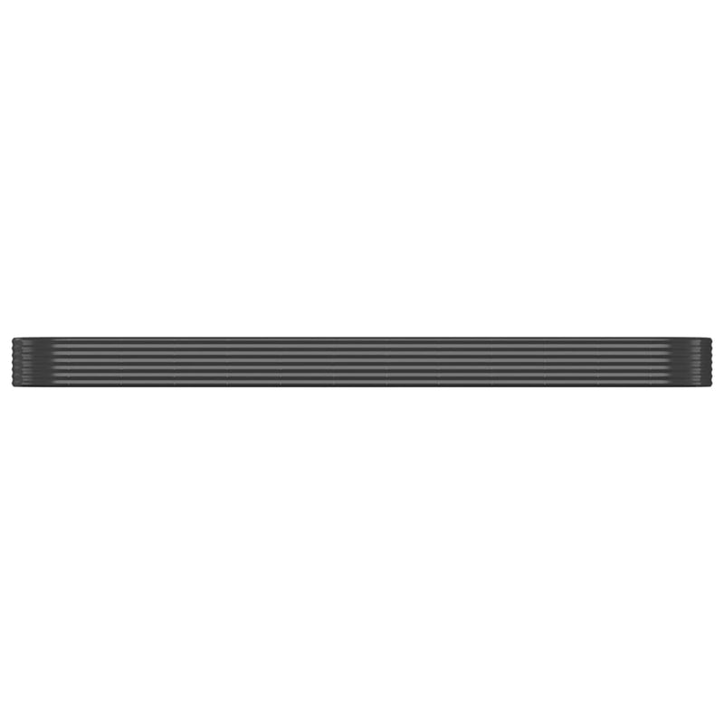 vidaXL Garden Raised Bed Galvanised Steel 507x100x36 cm Anthracite