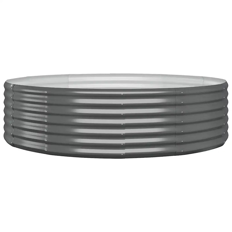 Garden Raised Bed Galvanised Steel 140x140x36 cm Anthracite