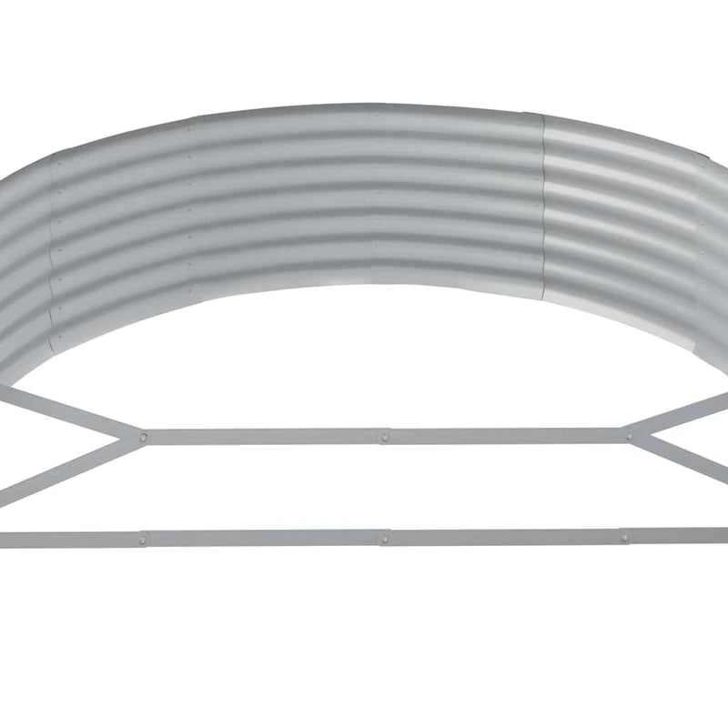 vidaXL Garden Raised Bed Galvanised Steel 214x140x36 cm Anthracite