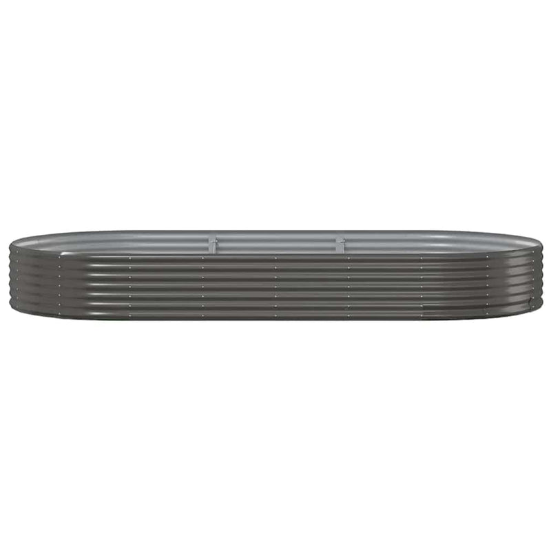 vidaXL Garden Raised Bed Galvanised Steel 296x140x36 cm Anthracite