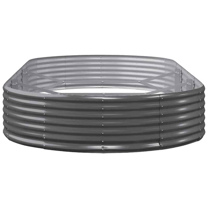 vidaXL Garden Raised Bed Galvanised Steel 296x140x36 cm Anthracite