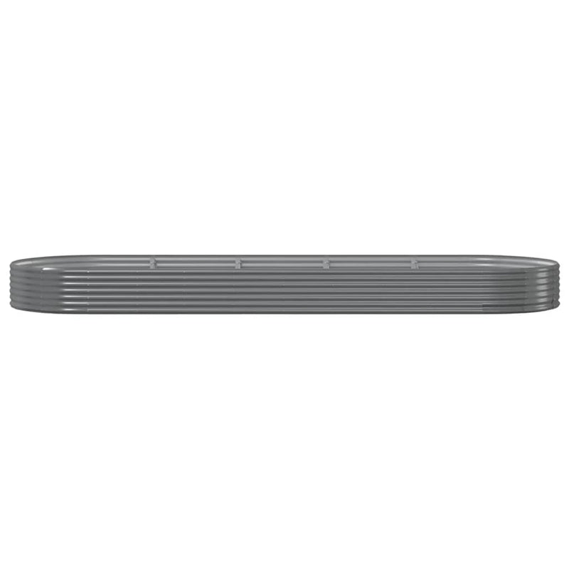 vidaXL Garden Raised Bed Galvanised Steel 450x140x36 cm Grey