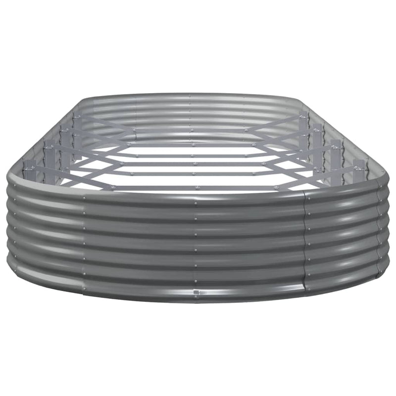 vidaXL Garden Raised Bed Galvanised Steel 450x140x36 cm Grey