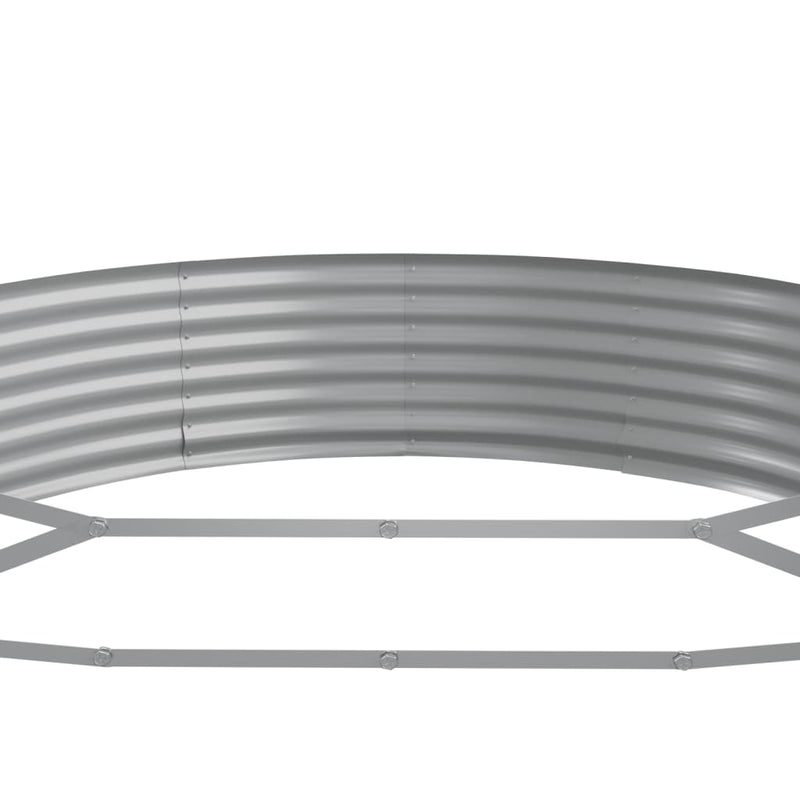 vidaXL Garden Raised Bed Galvanised Steel 450x140x36 cm Grey