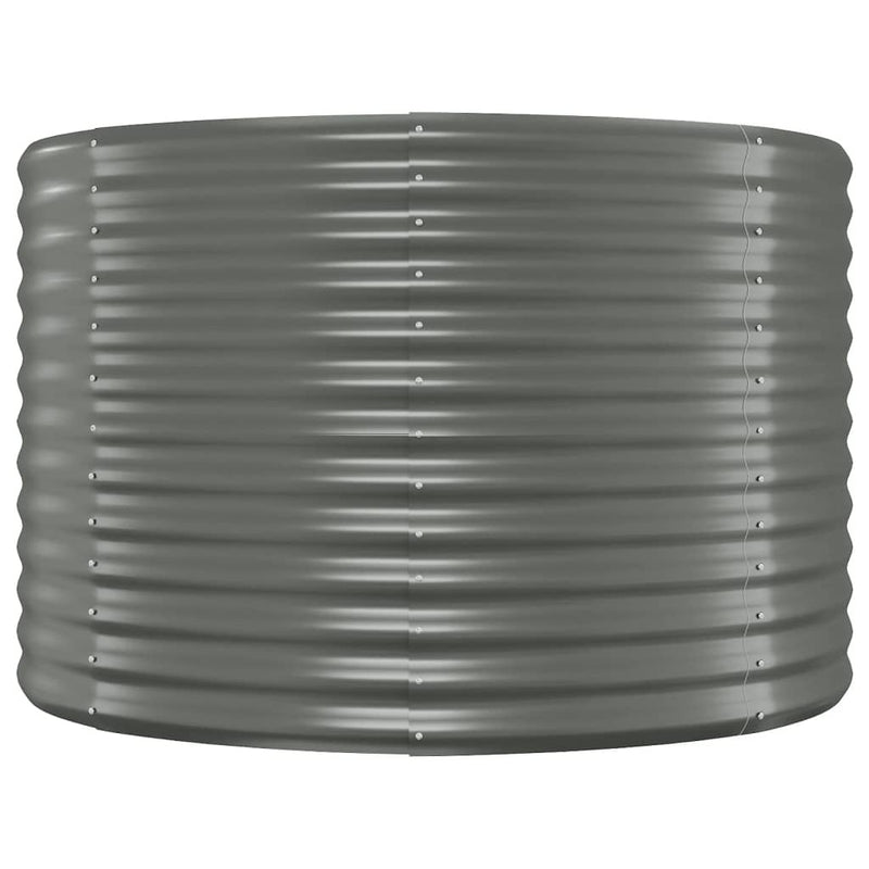 vidaXL Garden Raised Bed Galvanised Steel 100x100x68 cm Grey