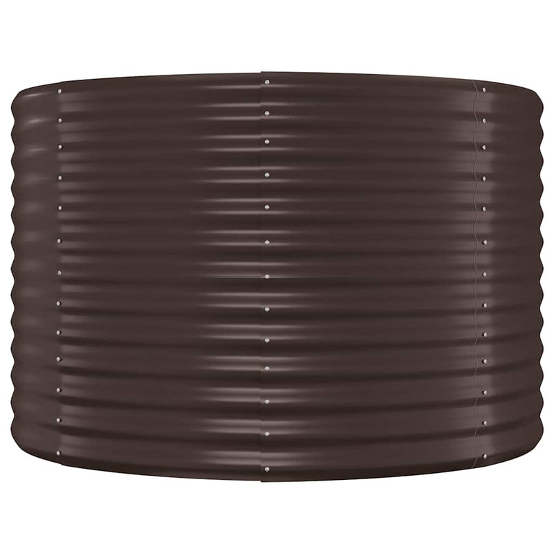 vidaXL Garden Raised Bed Galvanised Steel 100x100x68 cm Brown