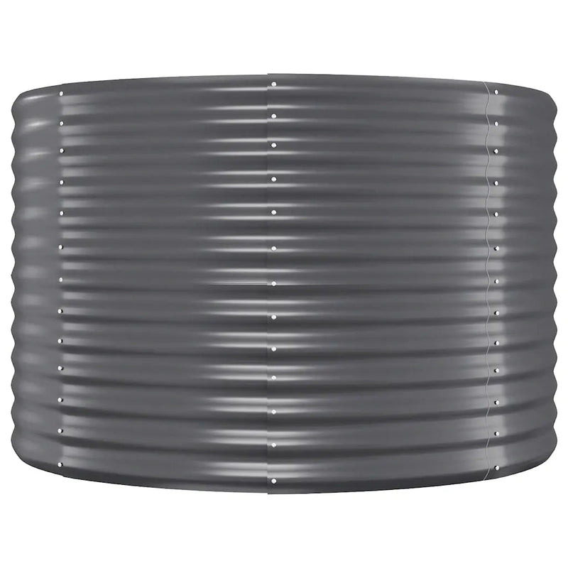 Garden Raised Bed Galvanised Steel 100x100x68 cm Anthracite