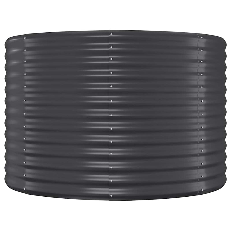 vidaXL Garden Raised Bed Galvanised Steel 100x100x68 cm Anthracite