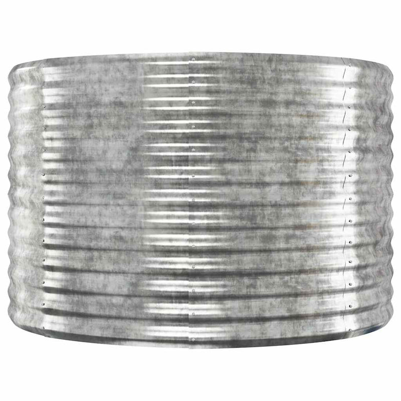 vidaXL Garden Raised Bed Galvanised Steel 100x100x68 cm Silver