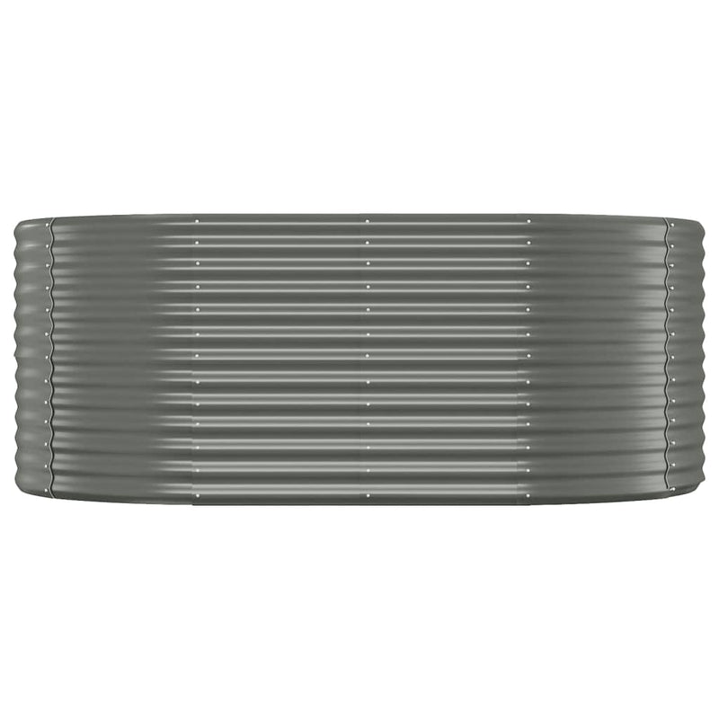 vidaXL Garden Raised Bed Galvanised Steel 175x100x68 cm Grey