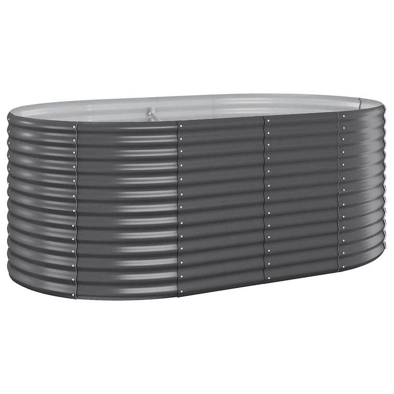 vidaXL Garden Raised Bed Galvanised Steel 175x100x68 cm Anthracite