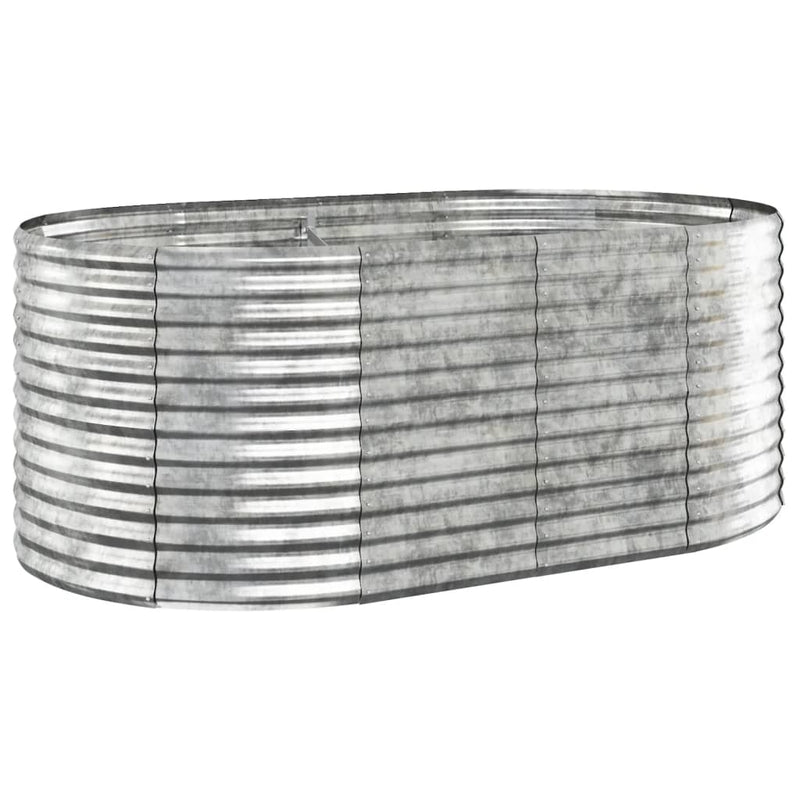 vidaXL Garden Raised Bed Galvanised Steel 175x100x68 cm Silver