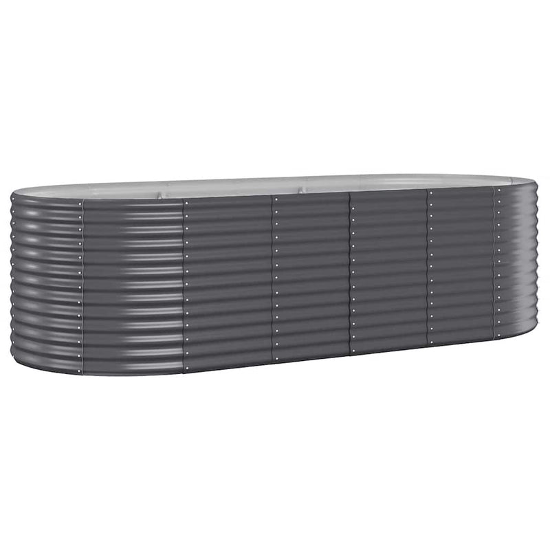 vidaXL Garden Raised Bed Galvanised Steel 249x100x68 cm Anthracite