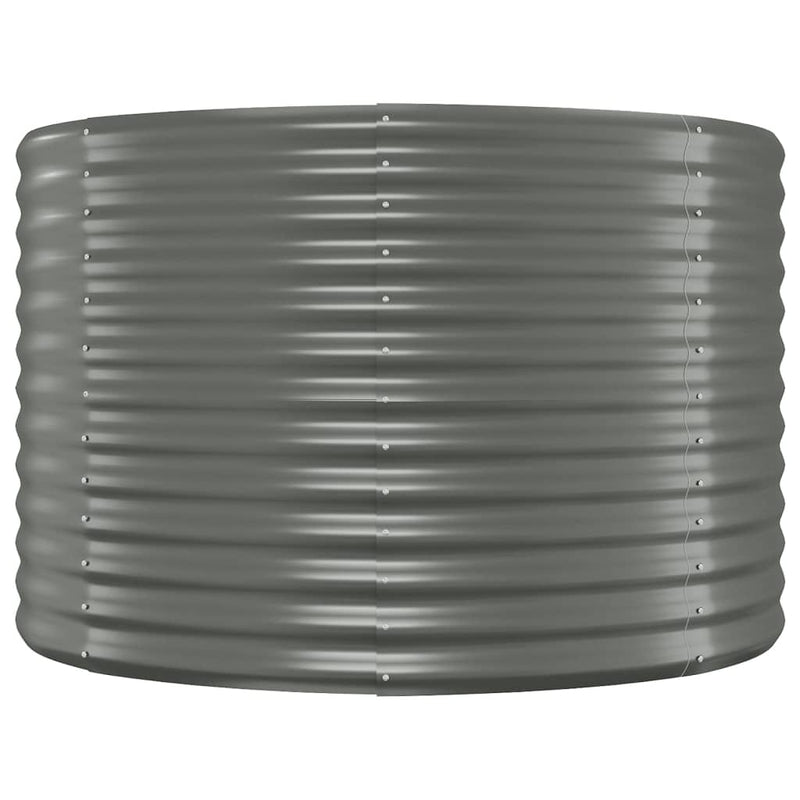 vidaXL Garden Raised Bed Galvanised Steel 322x100x68 cm Grey