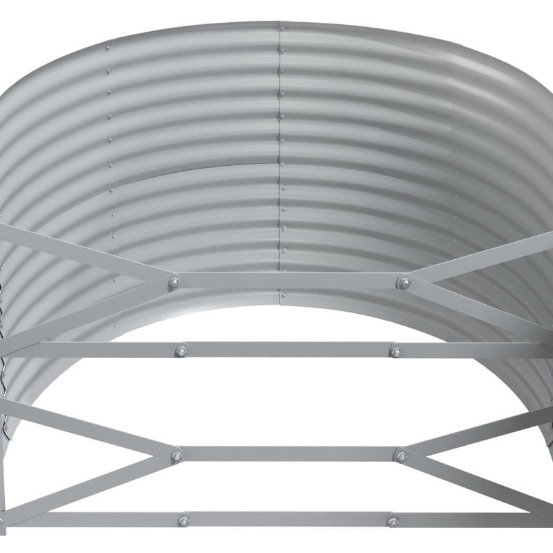 vidaXL Garden Raised Bed Galvanised Steel 322x100x68 cm Grey