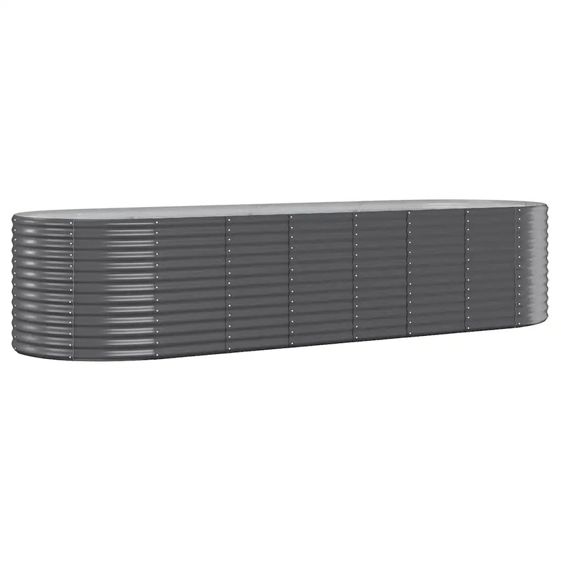 Garden Raised Bed Galvanised Steel 322x100x68 cm Anthracite