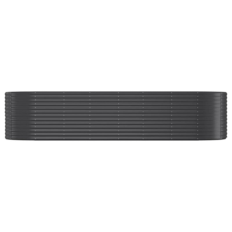 vidaXL Garden Raised Bed Galvanised Steel 322x100x68 cm Anthracite