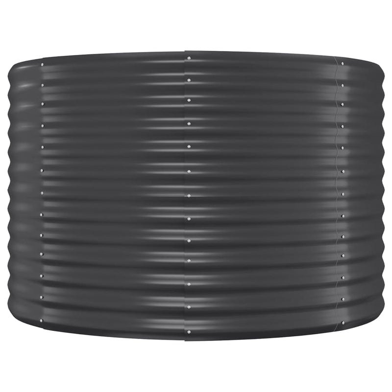 vidaXL Garden Raised Bed Galvanised Steel 322x100x68 cm Anthracite