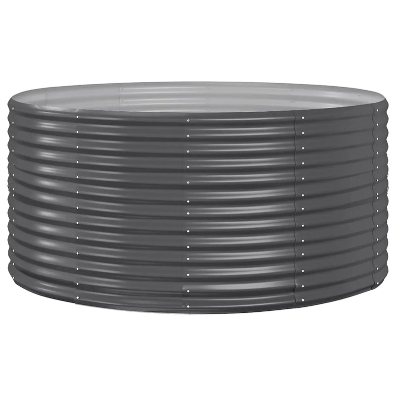 Garden Raised Bed Anthracite 140x140x68 cm Galvanised Steel