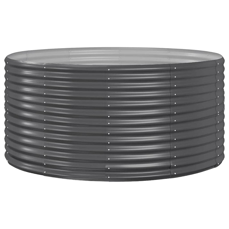 vidaXL Garden Raised Bed Anthracite 140x140x68 cm Galvanised Steel