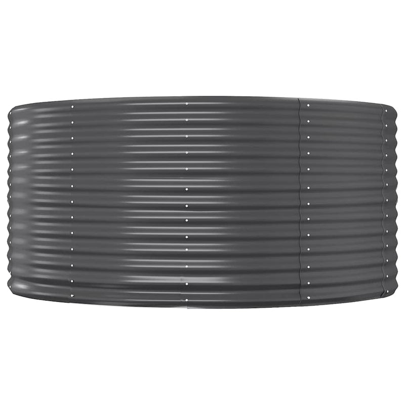 vidaXL Garden Raised Bed Anthracite 140x140x68 cm Galvanised Steel