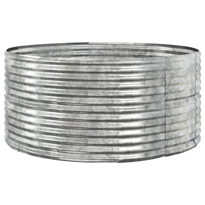 Garden Raised Bed Silver 140x140x68 cm Galvanised Steel