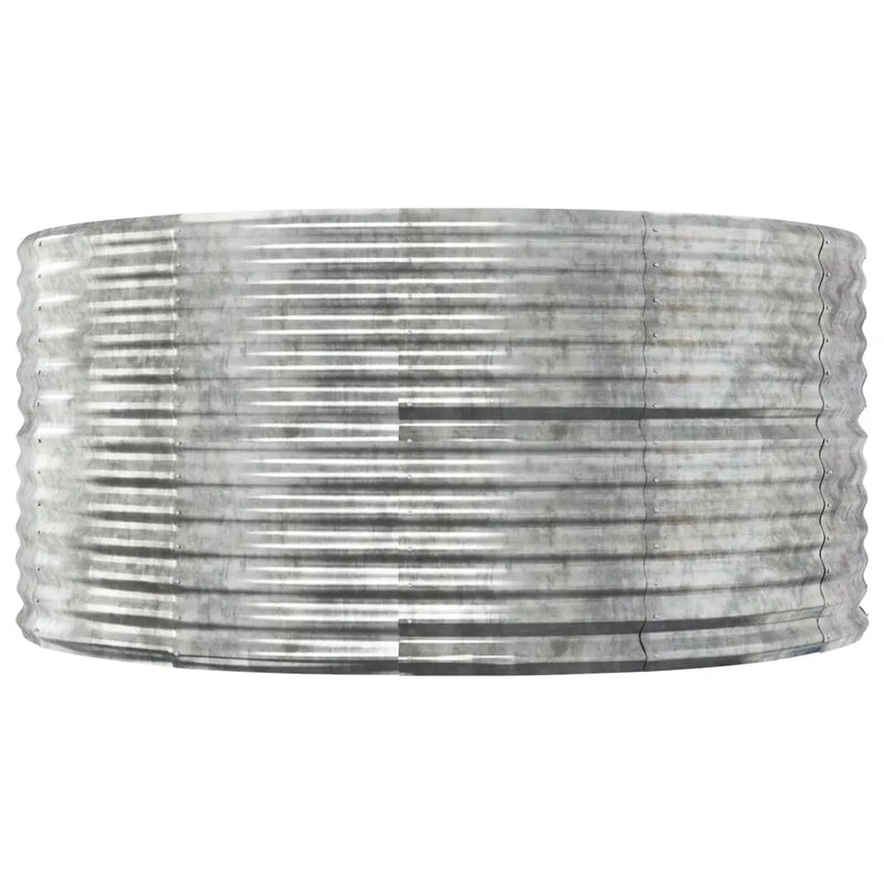 Garden Raised Bed Silver 140x140x68 cm Galvanised Steel