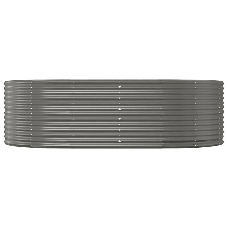 vidaXL Garden Raised Bed Grey 212x140x68 cm Galvanised Steel