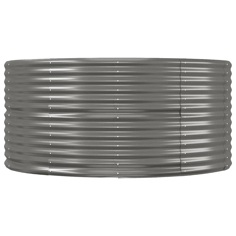 vidaXL Garden Raised Bed Grey 212x140x68 cm Galvanised Steel