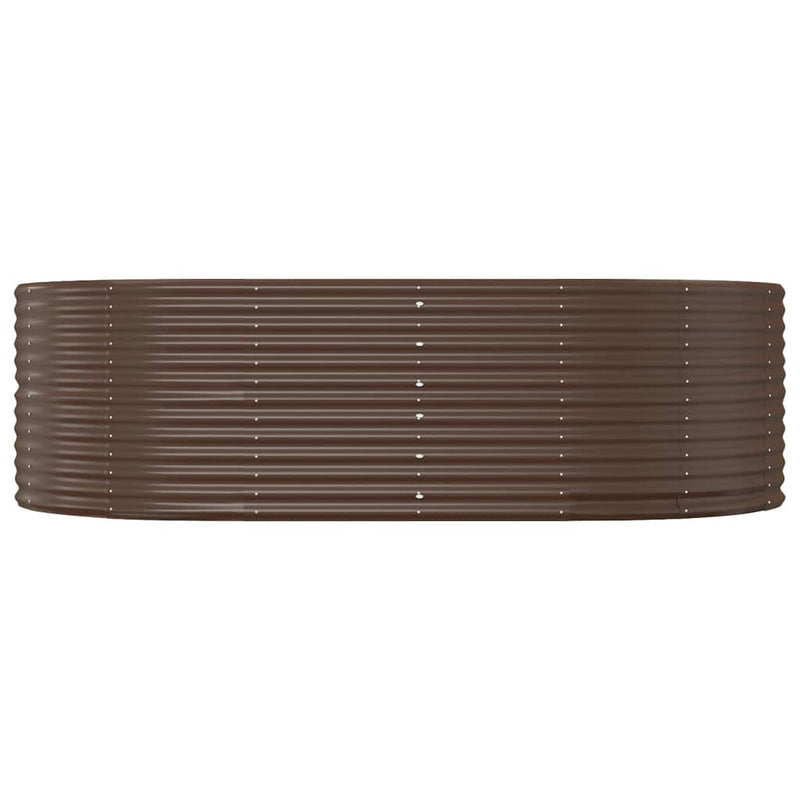 vidaXL Garden Raised Bed Brown 212x140x68 cm Galvanised Steel