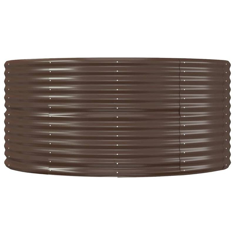 vidaXL Garden Raised Bed Brown 212x140x68 cm Galvanised Steel