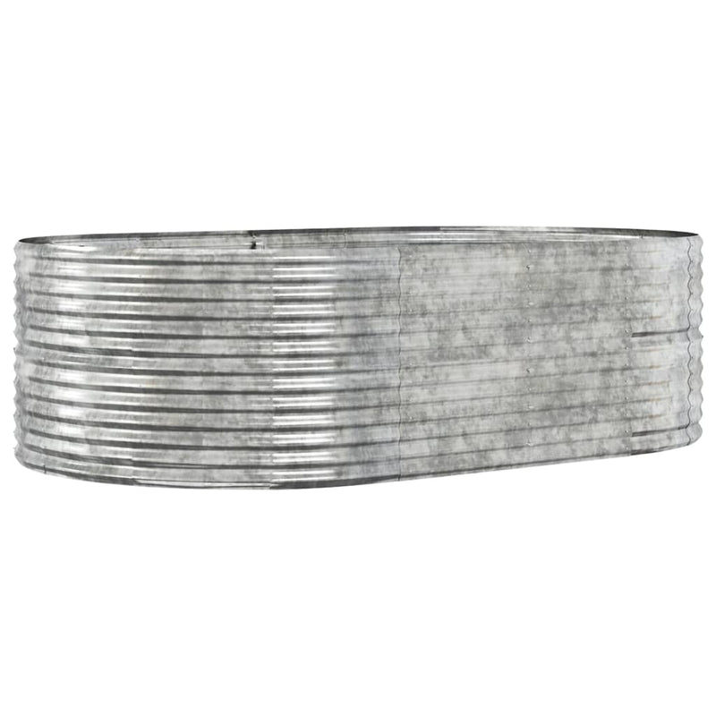 vidaXL Garden Raised Bed Silver 212x140x68 cm Galvanised Steel