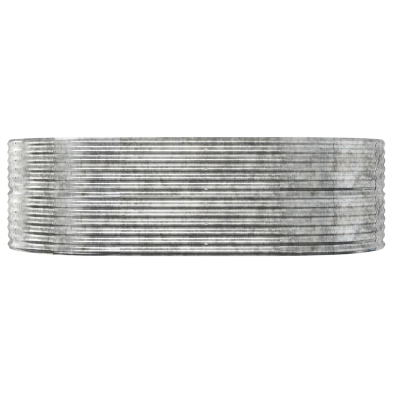 vidaXL Garden Raised Bed Silver 212x140x68 cm Galvanised Steel
