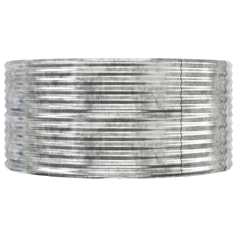 vidaXL Garden Raised Bed Silver 212x140x68 cm Galvanised Steel