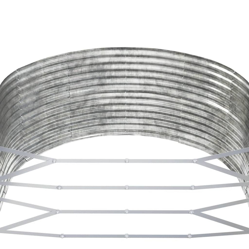 vidaXL Garden Raised Bed Silver 212x140x68 cm Galvanised Steel