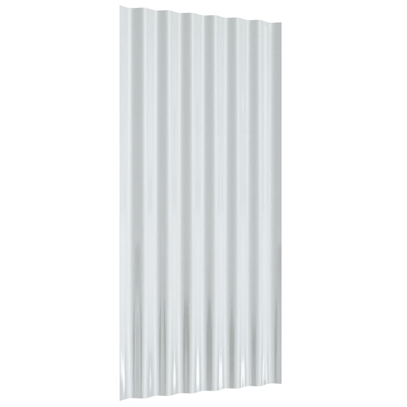 vidaXL Roof Panels 36 pcs Galvanised Steel Grey 80x36 cm