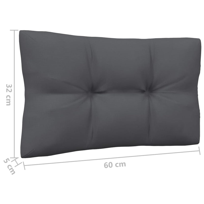 vidaXL 6 Piece Garden Lounge Set with Anthracite Cushions Pinewood