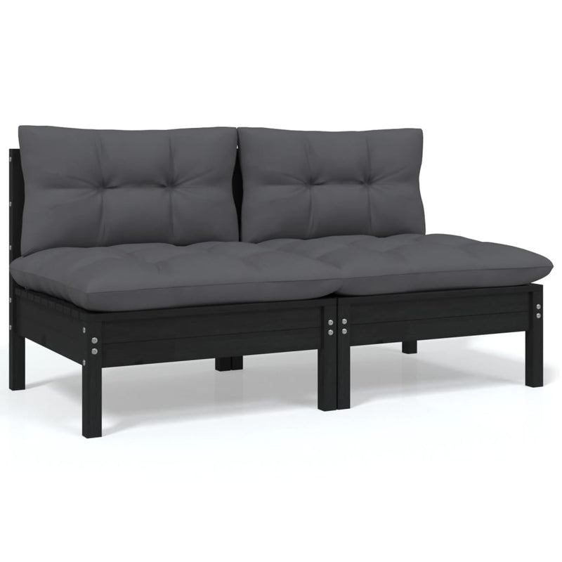 vidaXL 4 Piece Garden Lounge Set with Cushions Solid Pinewood