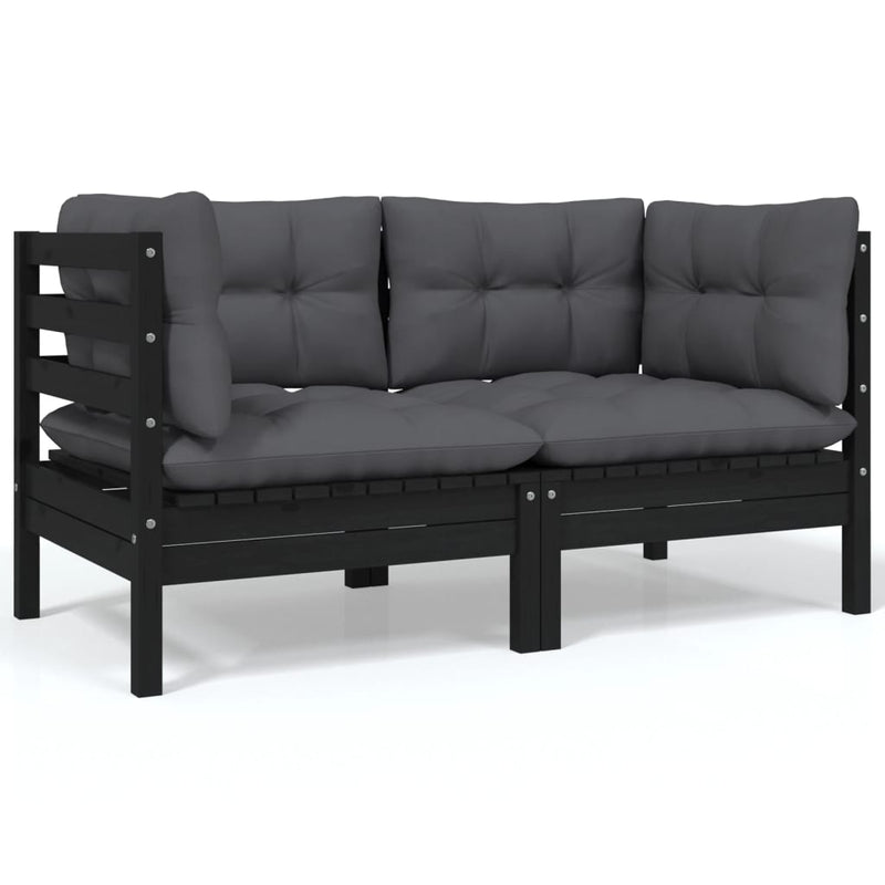 vidaXL 9 Piece Garden Lounge Set with Cushions Solid Pinewood