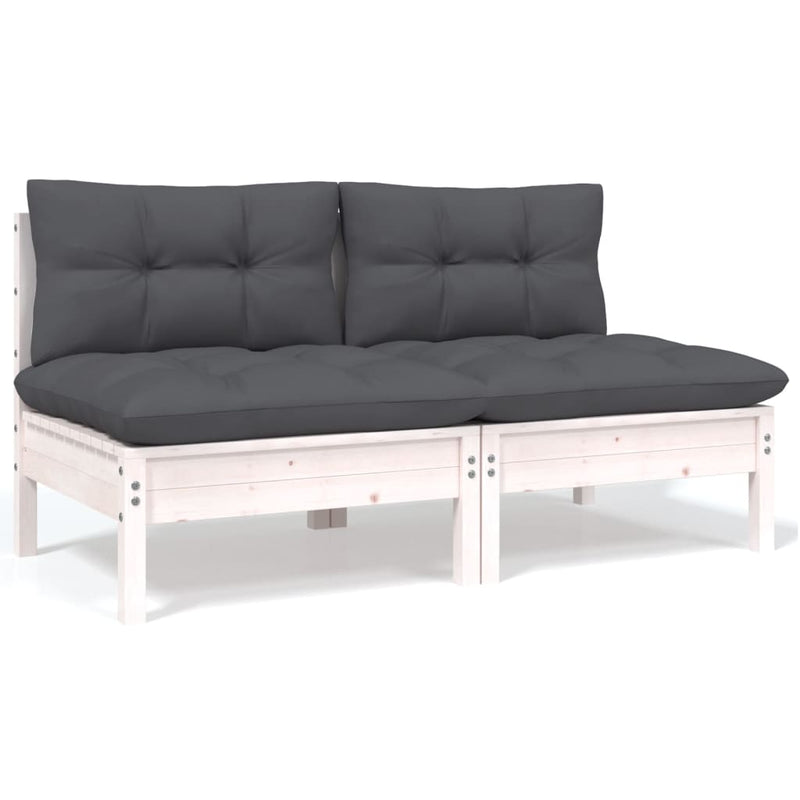vidaXL 5 Piece Garden Lounge Set with Cushions Solid Pinewood