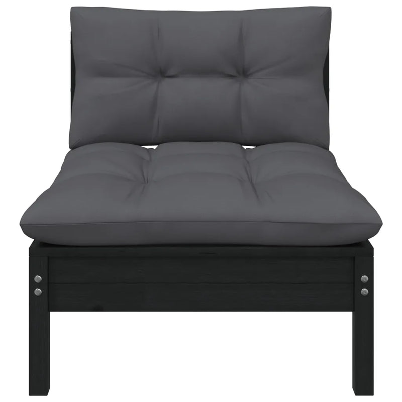 5 Piece Garden Lounge Set with Cushions Solid Pinewood