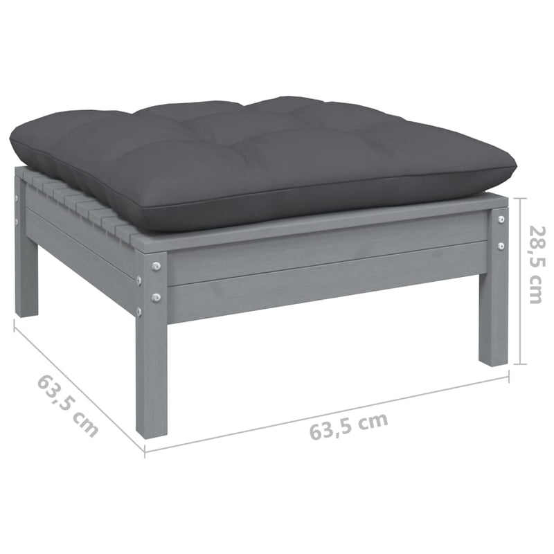 vidaXL 7 Piece Garden Lounge Set with Cushions Solid Pinewood