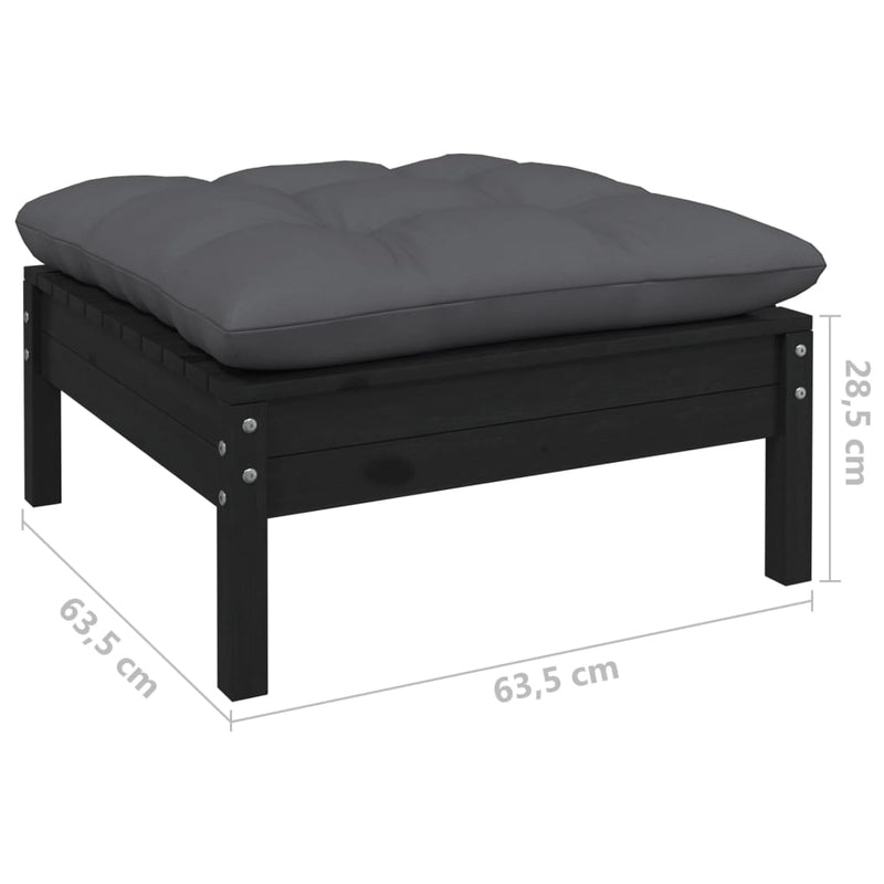 vidaXL 9 Piece Garden Lounge Set with Cushions Solid Pinewood